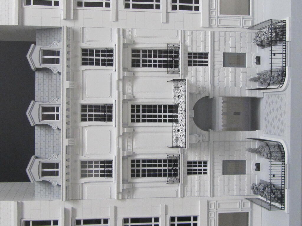 Architectural Prop Model with Brass Etched Details