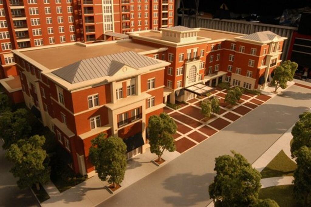 High Rise Apartment Building Architectural Model