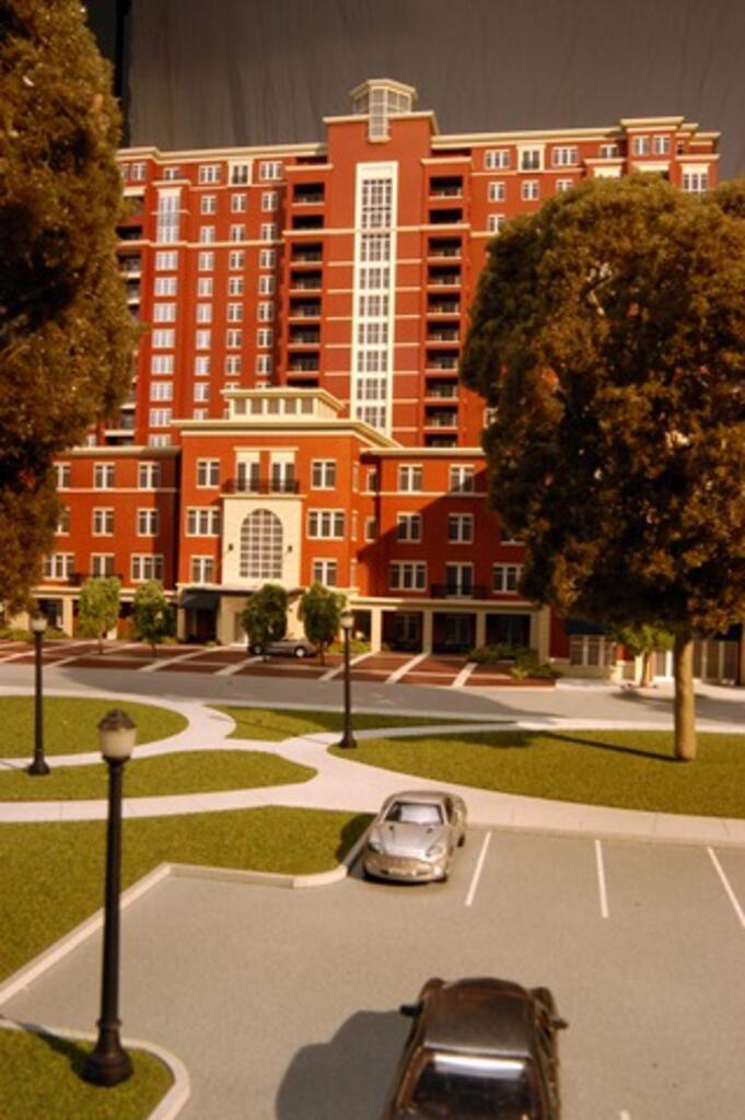 High Rise Apartment Building Architectural Model